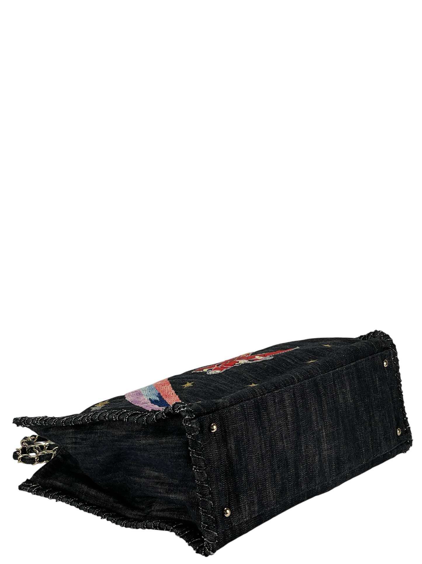 CHANEL - Night Flight Denim Chain Tote Bag
