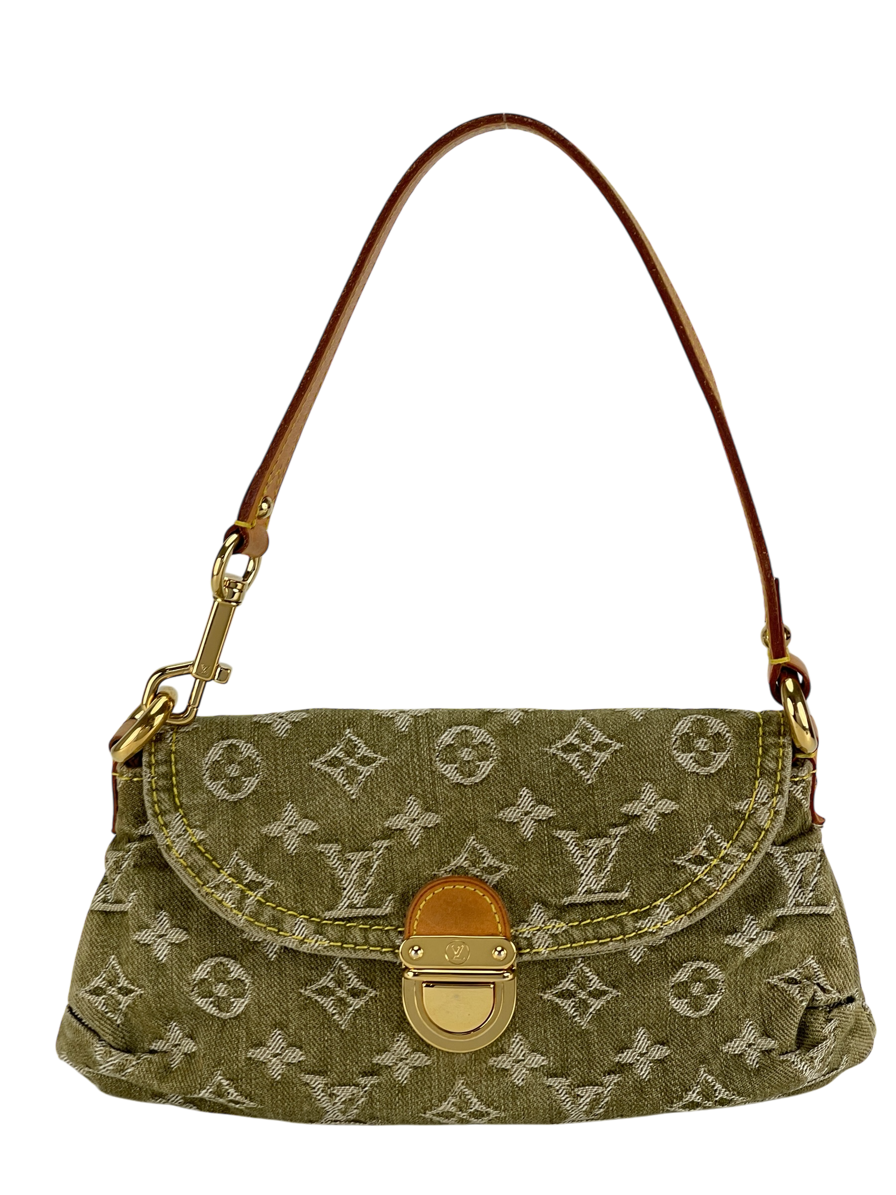 LOUIS VUITTON - Green Mini Pleaty Monogram Denim