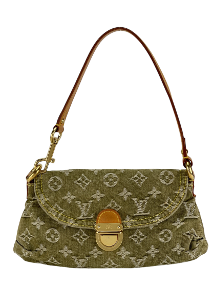 LOUIS VUITTON - Green Mini Pleaty Monogram Denim