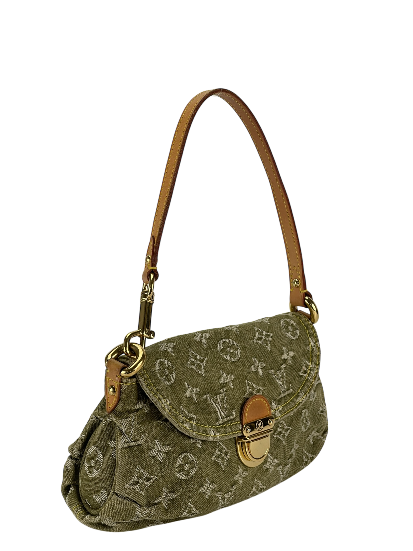 LOUIS VUITTON - Green Mini Pleaty Monogram Denim