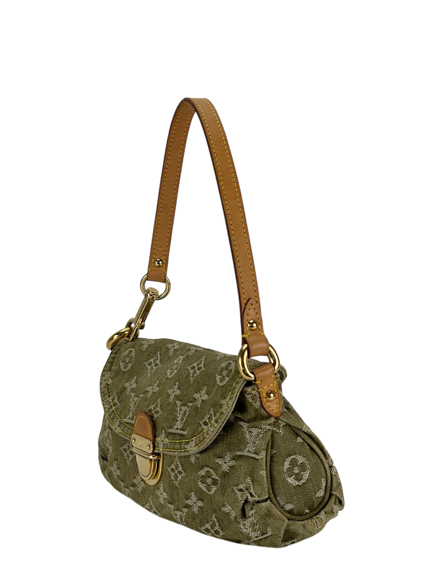 LOUIS VUITTON - Green Mini Pleaty Monogram Denim