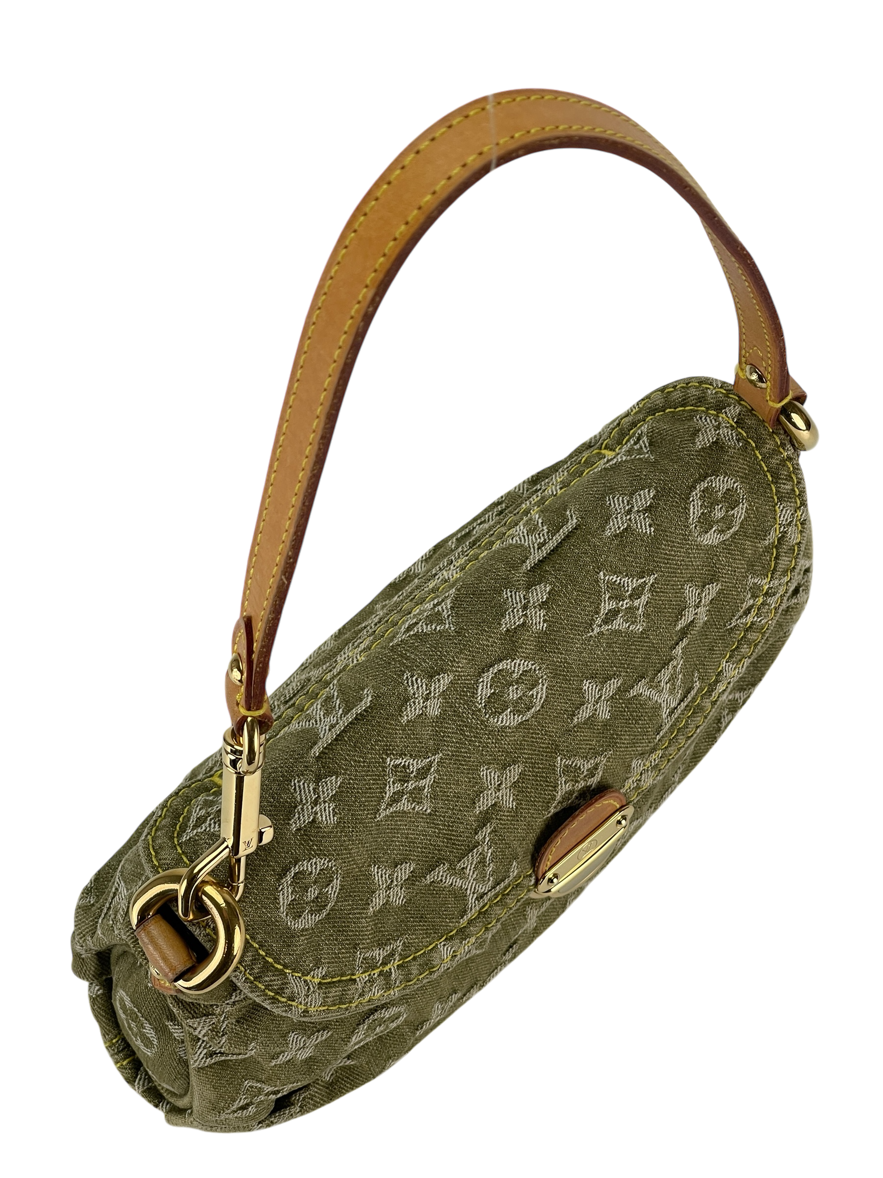 LOUIS VUITTON - Green Mini Pleaty Monogram Denim