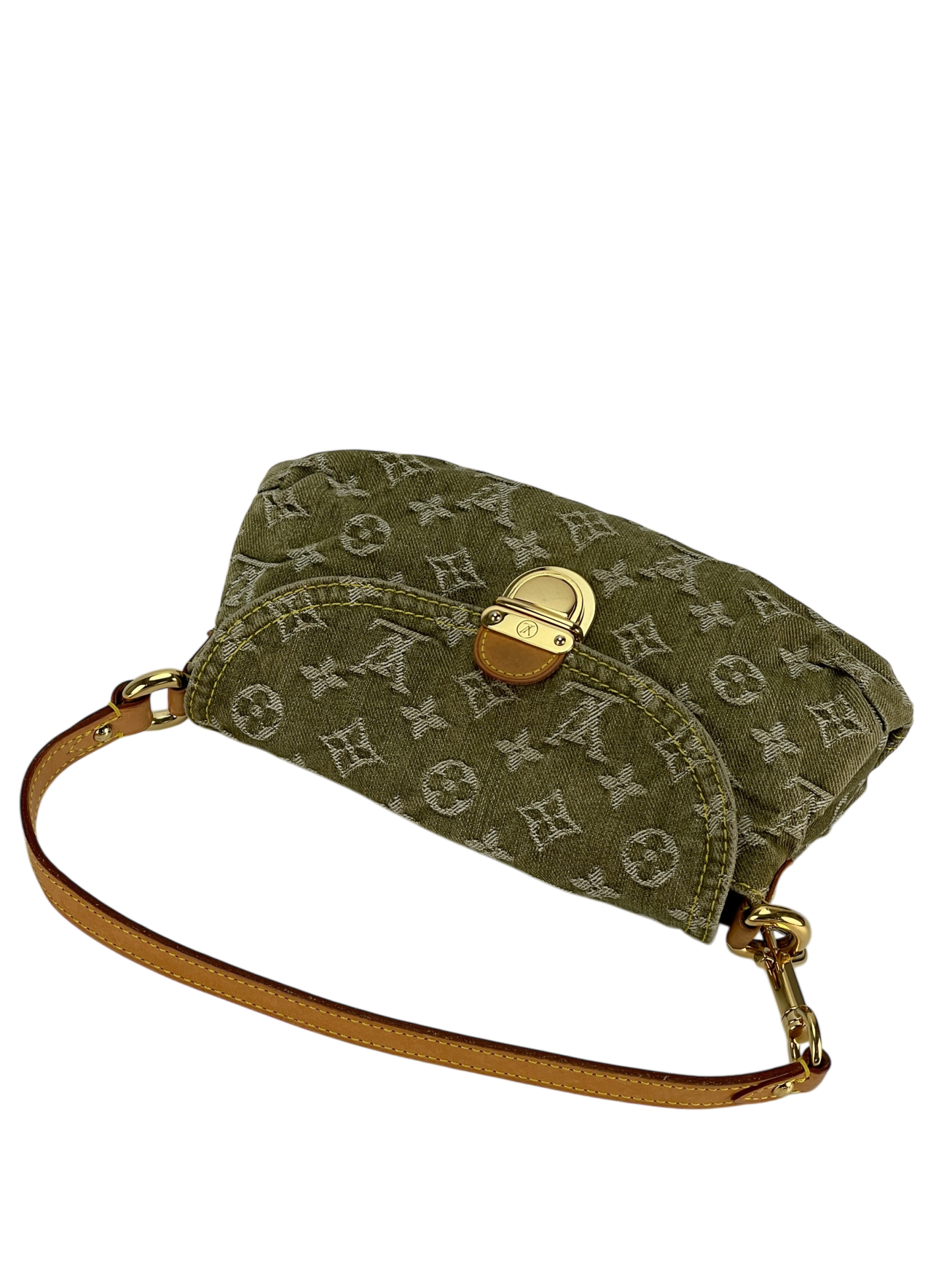 LOUIS VUITTON - Green Mini Pleaty Monogram Denim