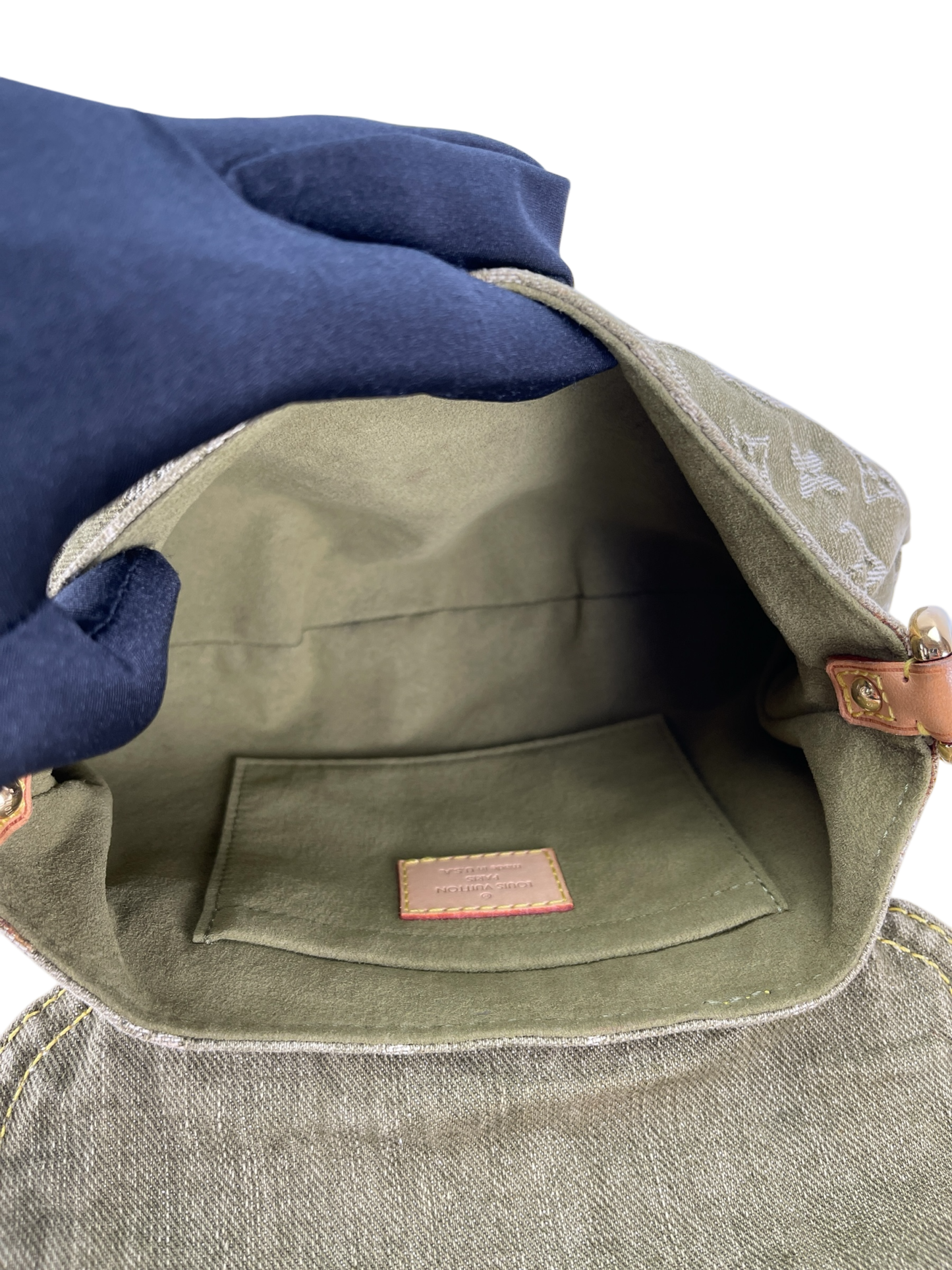 LOUIS VUITTON - Green Mini Pleaty Monogram Denim