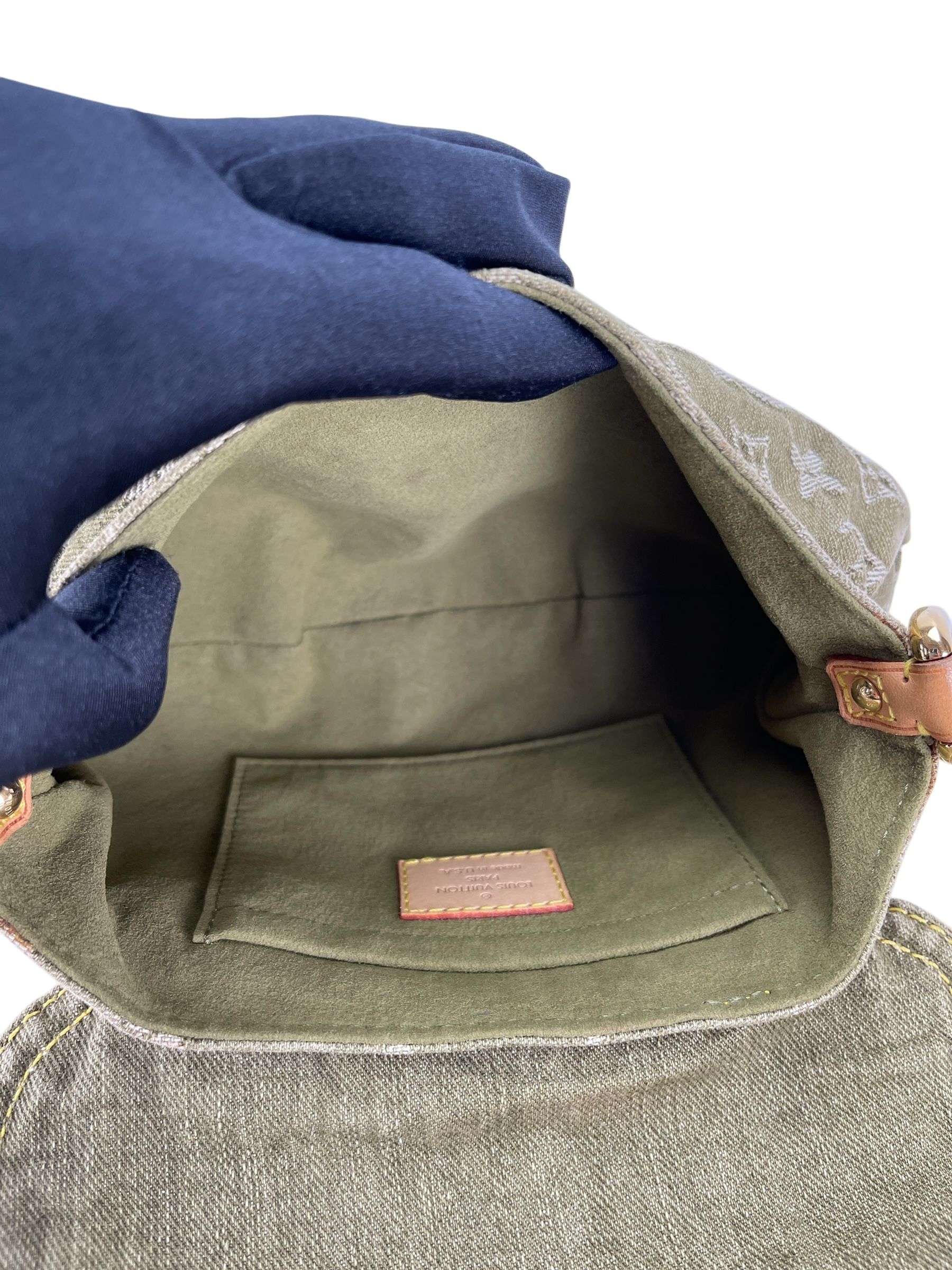 LOUIS VUITTON - Green Mini Pleaty Monogram Denim
