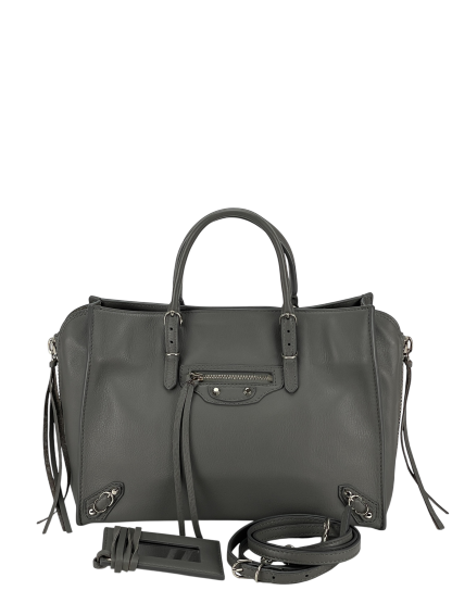 BALENCIAGA - Grey Papier A6 Zip Around 2way Handbag