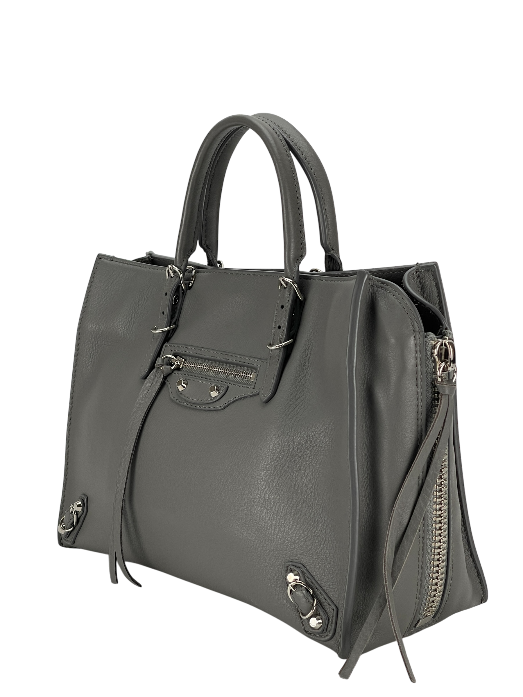 BALENCIAGA - Grey Papier A6 Zip Around 2way Handbag