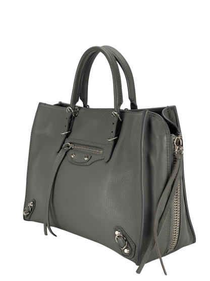 BALENCIAGA - Grey Papier A6 Zip Around 2way Handbag