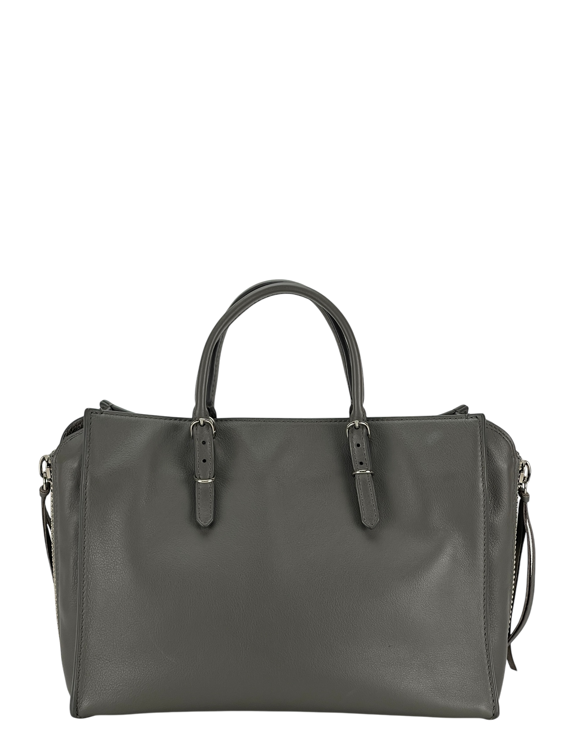 BALENCIAGA - Grey Papier A6 Zip Around 2way Handbag