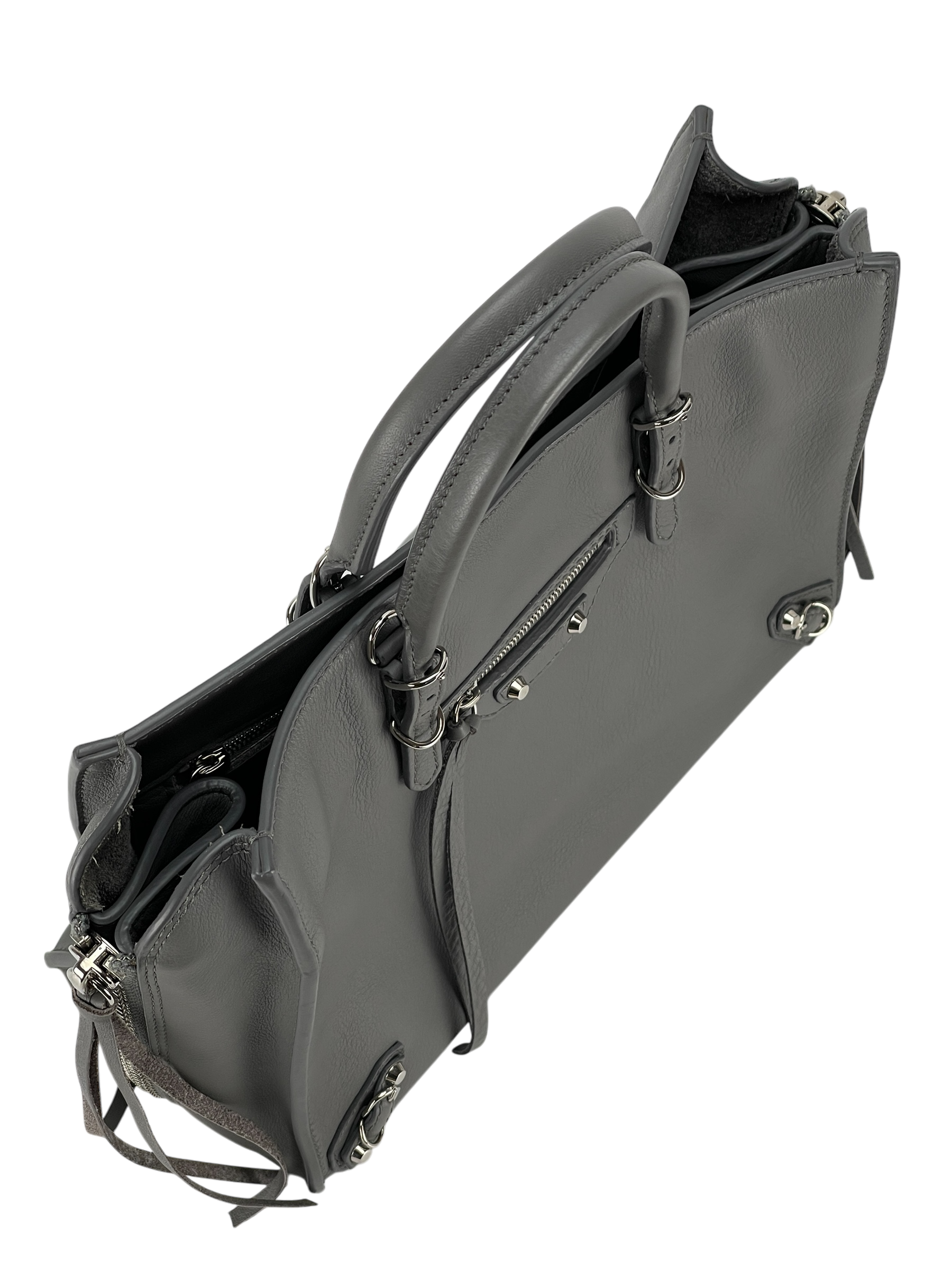 BALENCIAGA - Grey Papier A6 Zip Around 2way Handbag
