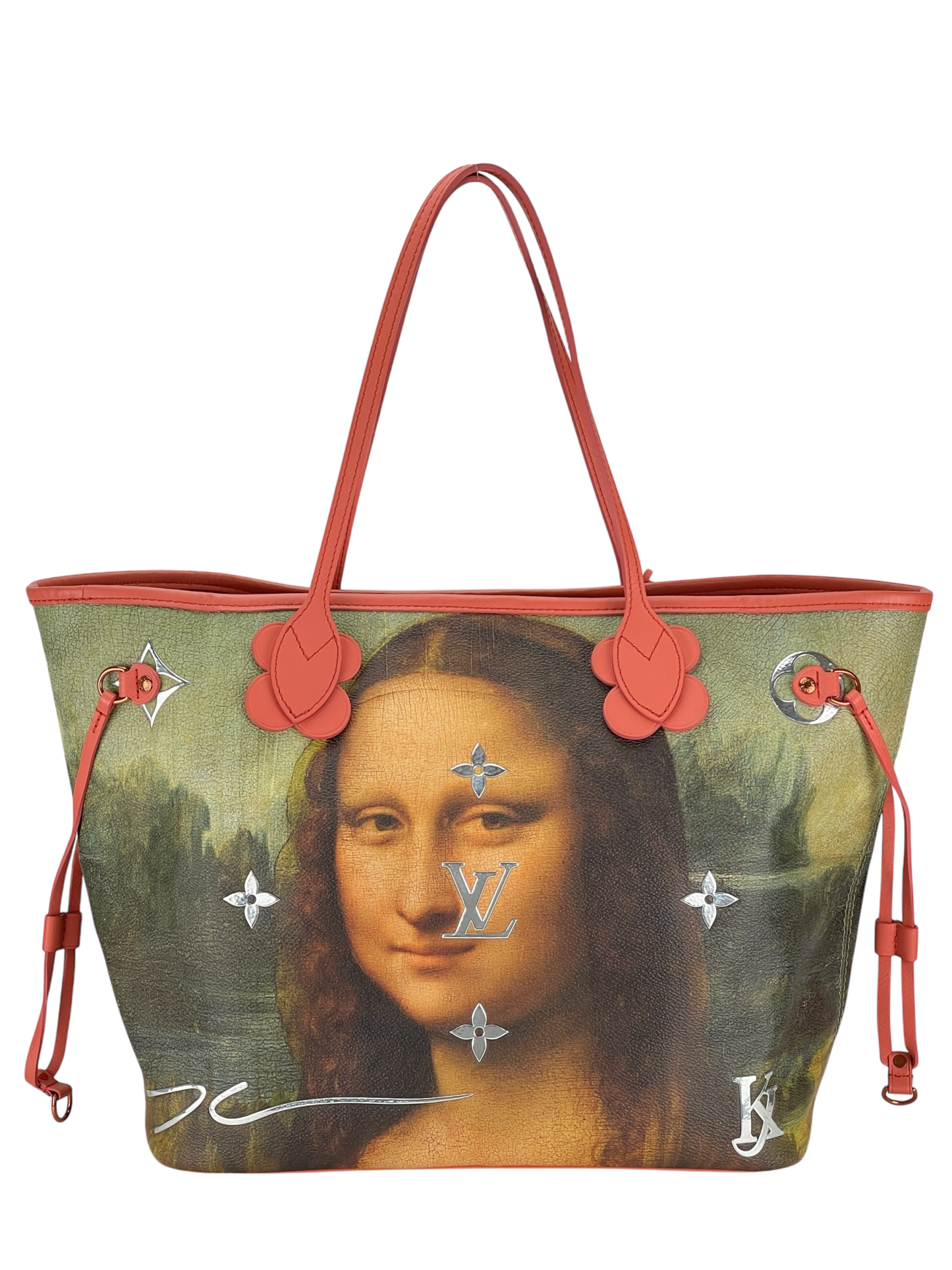 LOUIS VUITTON - Mona Lisa Pink Canvas Neverfull Tote Bag