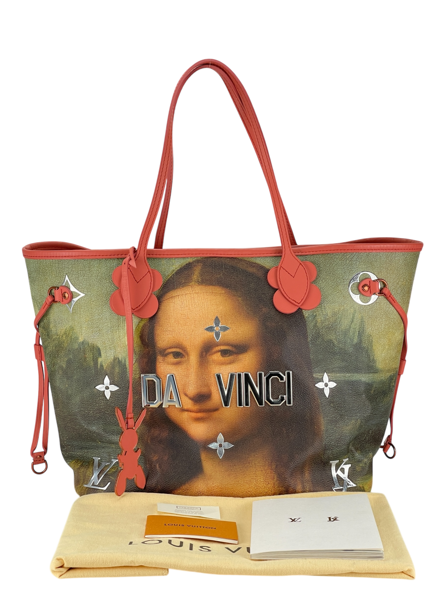 LOUIS VUITTON - Mona Lisa Pink Canvas Neverfull Tote Bag