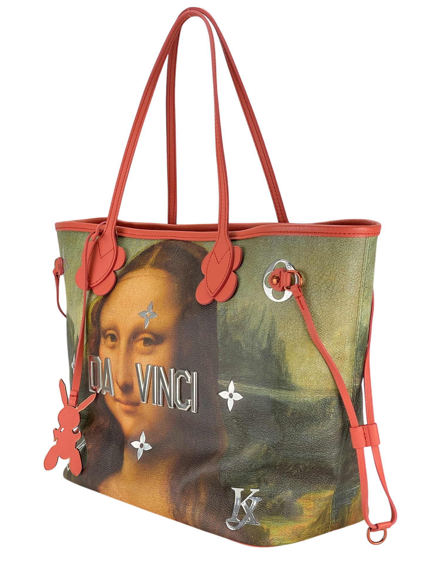 LOUIS VUITTON - Mona Lisa Pink Canvas Neverfull Tote Bag