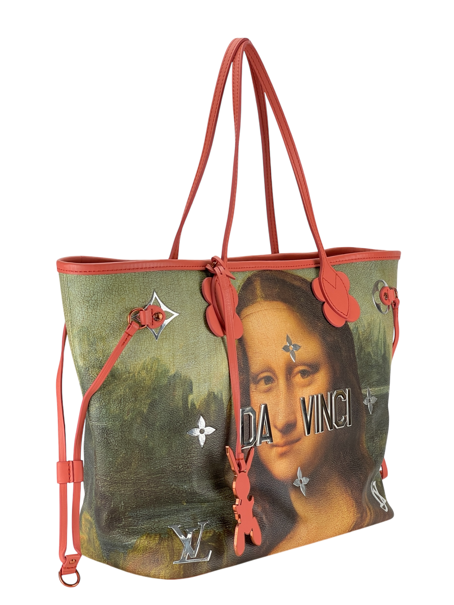 LOUIS VUITTON - Mona Lisa Pink Canvas Neverfull Tote Bag