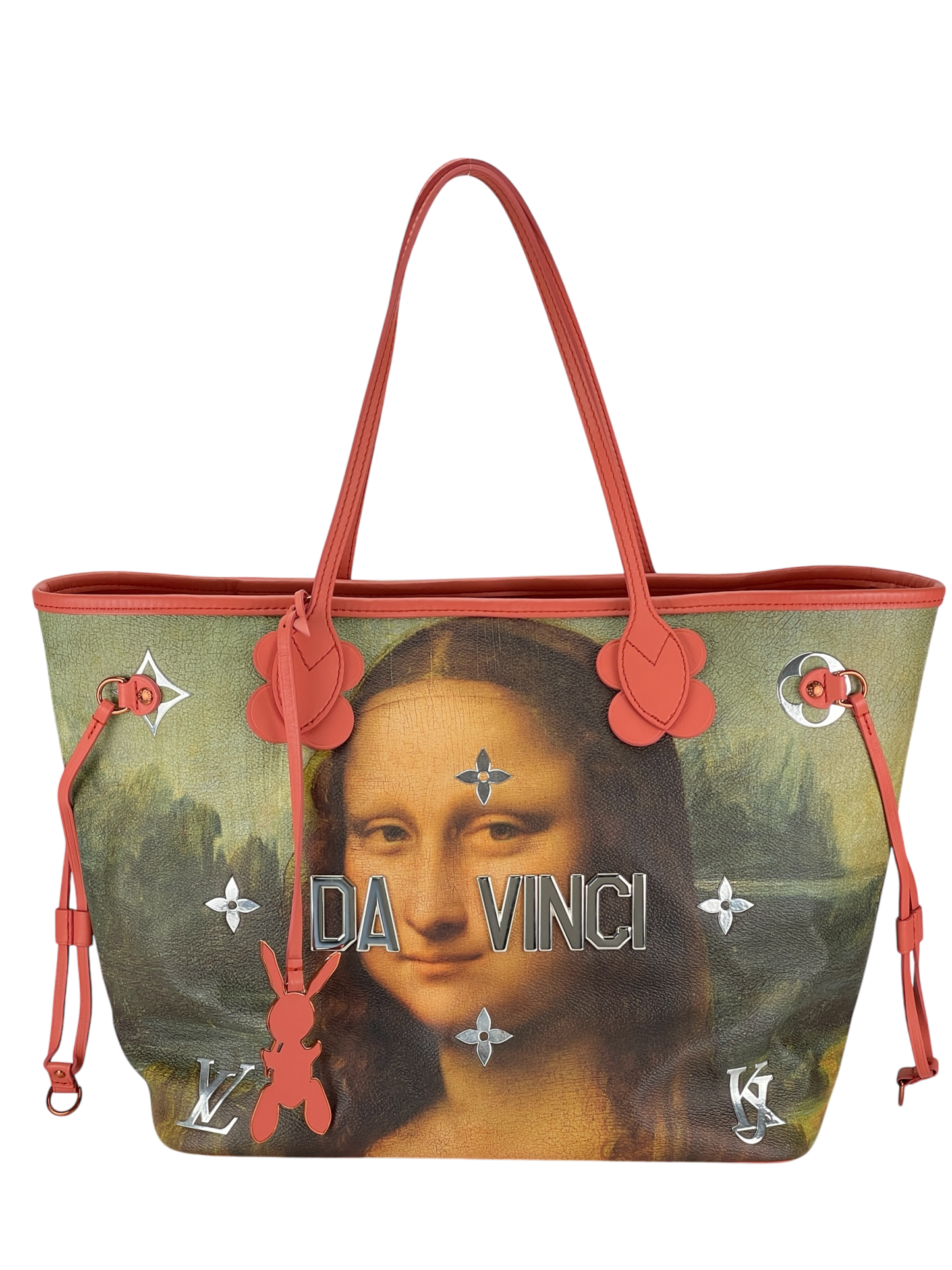 LOUIS VUITTON - Mona Lisa Pink Canvas Neverfull Tote Bag