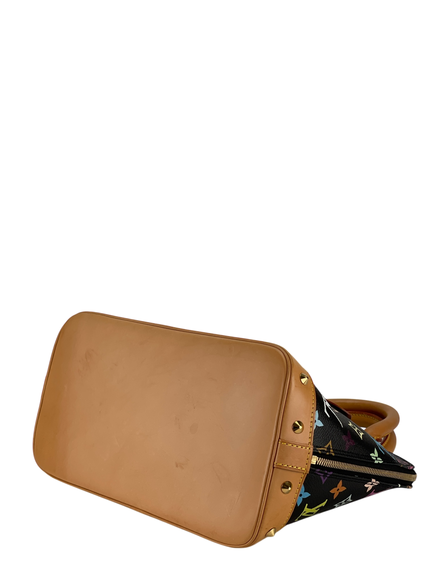 LOUIS VUITTON - Black Multicolor Monogram Alma Coated Canvas Top Handle Bag