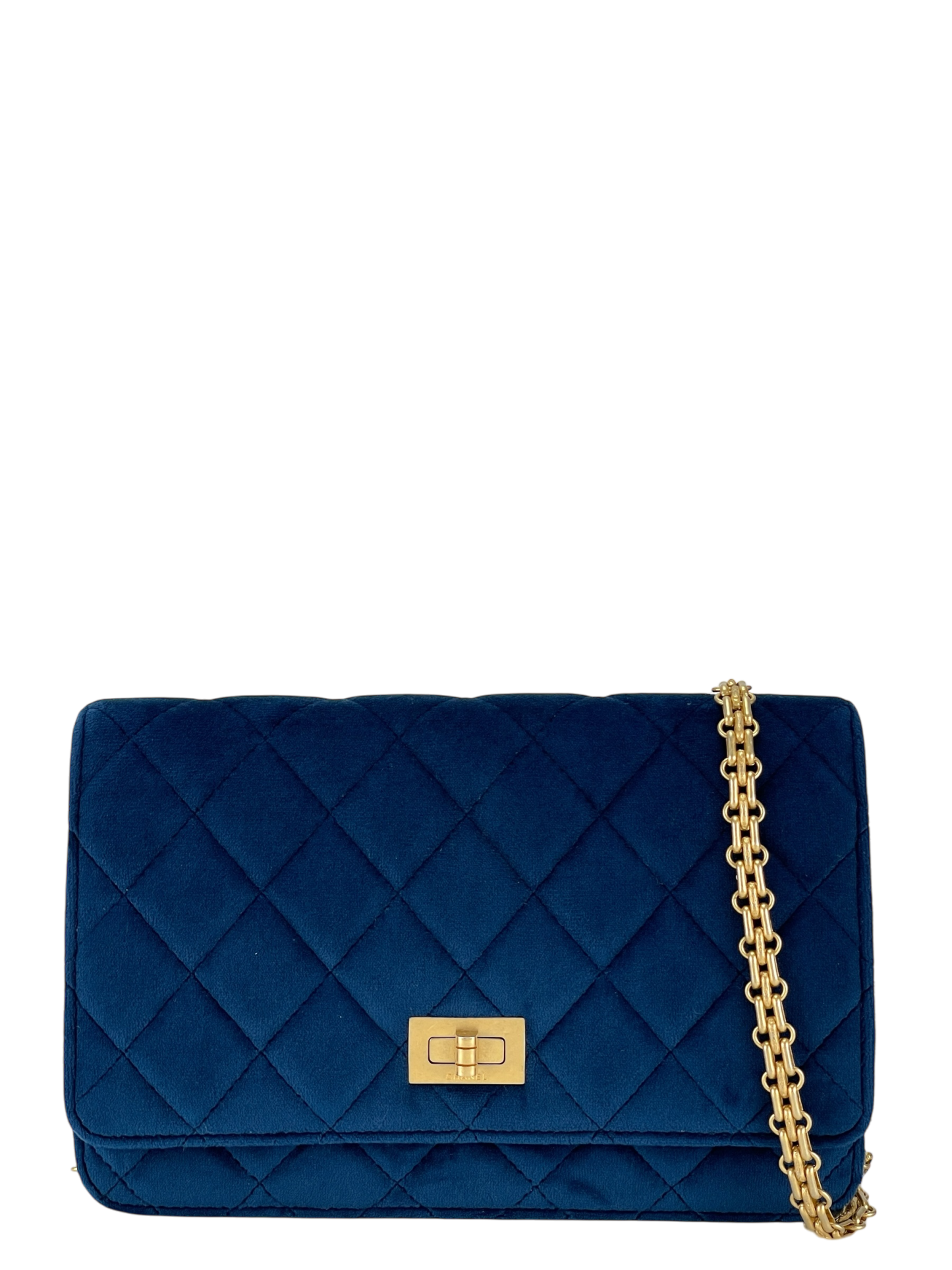 CHANEL -  2.55 Blue Velvet Reissue Quilted Flap Bag