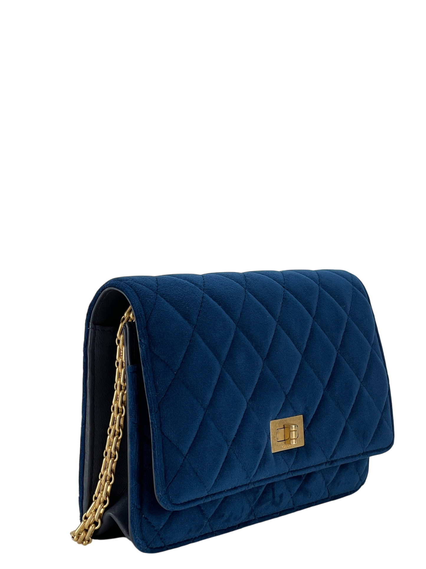 CHANEL -  2.55 Blue Velvet Reissue Quilted Flap Bag