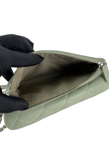 CHANEL - Mint Green Daily Zippy Crossbody Bag Handbag