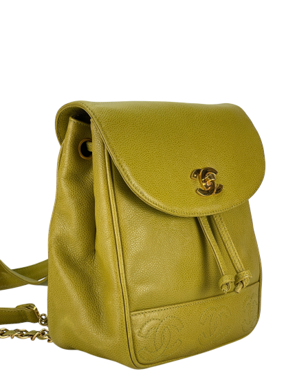 CHANEL - Green Caviar Triple CC Backpack