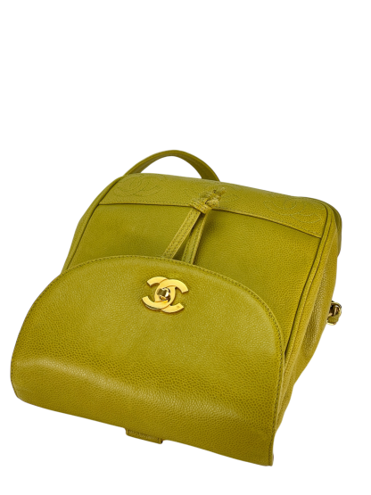 CHANEL - Green Caviar Triple CC Backpack