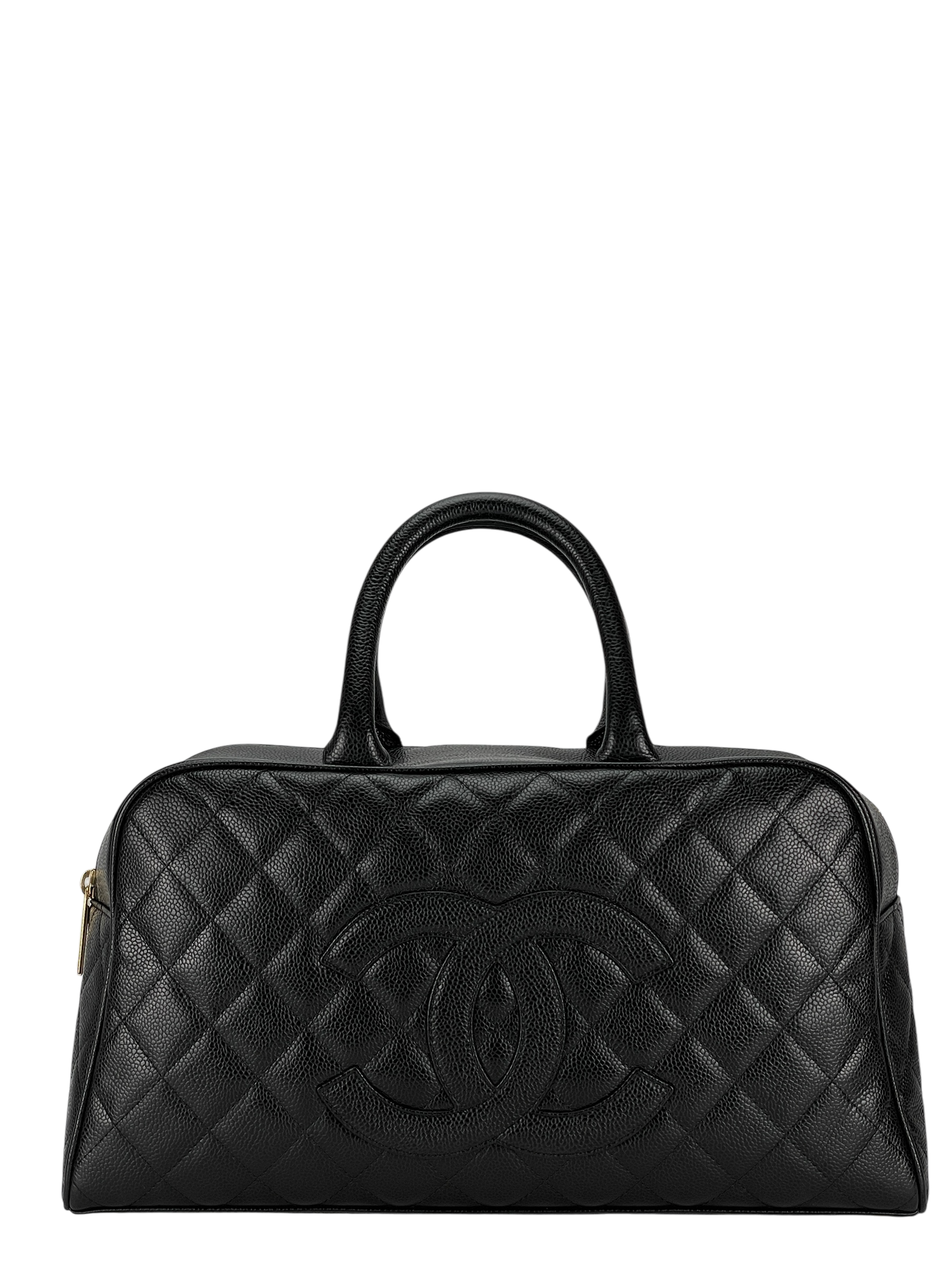 CHANEL - Black Caviar Bowling Handbag