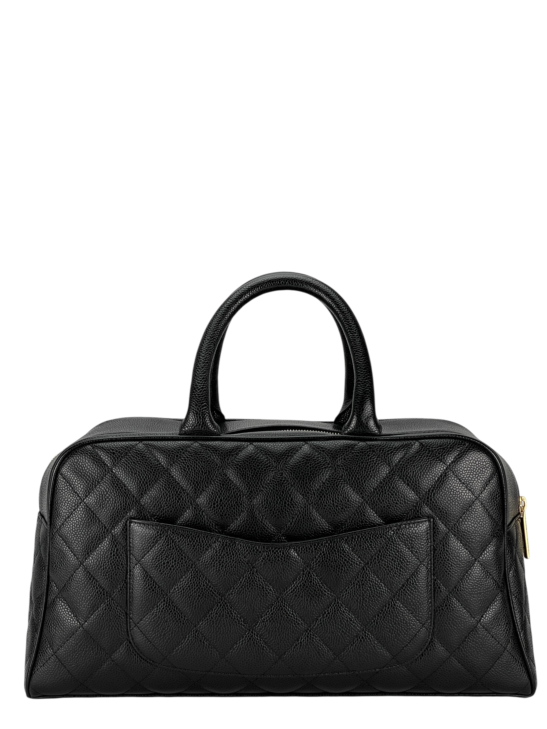 CHANEL - Black Caviar Bowling Handbag