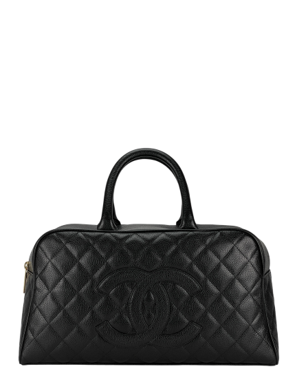 CHANEL - Black Caviar Bowling Handbag