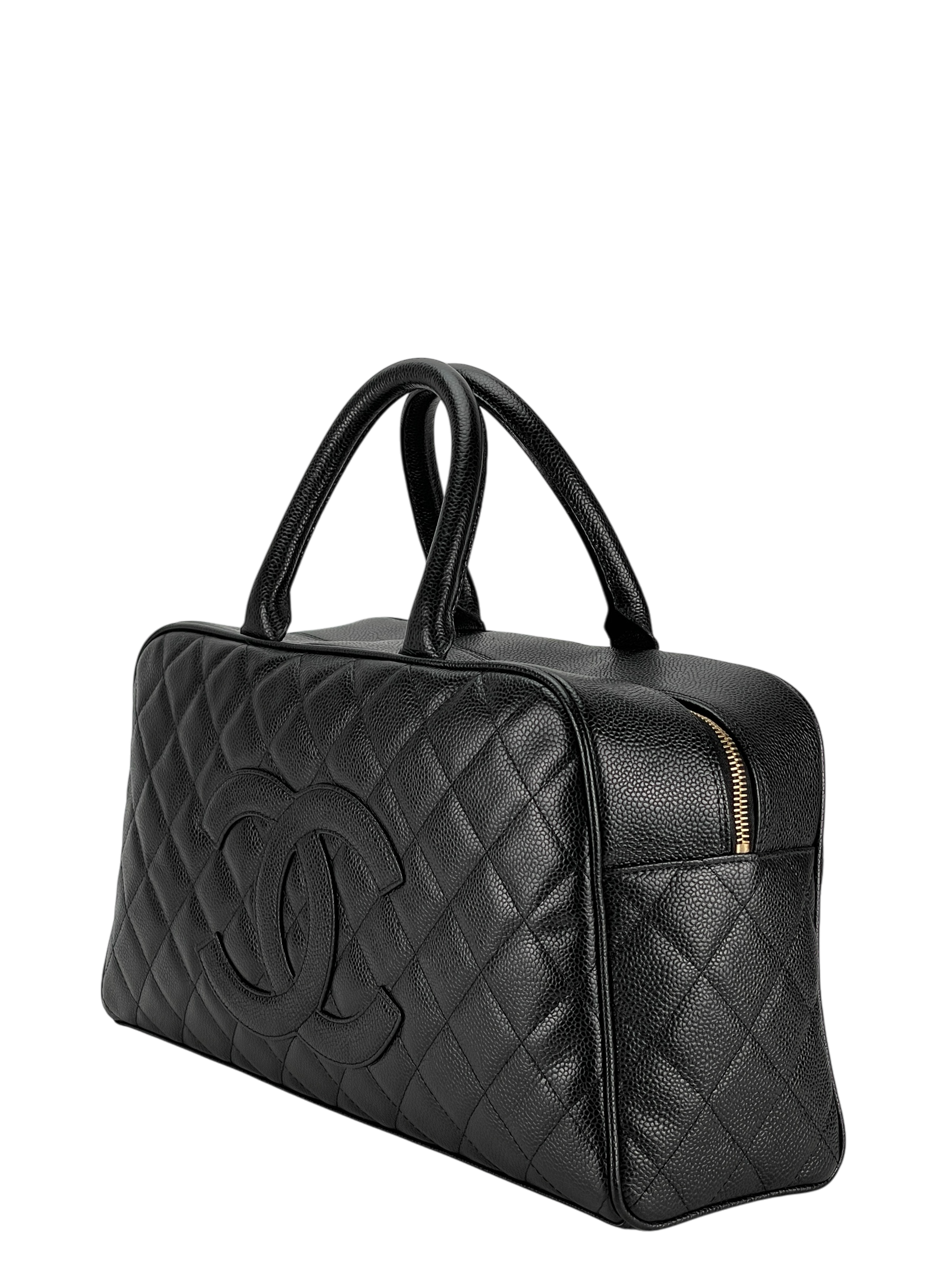 CHANEL - Black Caviar Bowling Handbag