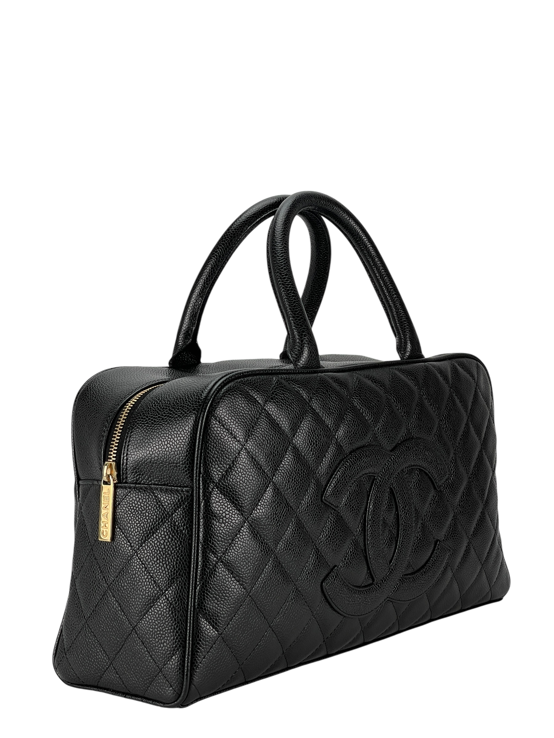 CHANEL - Black Caviar Bowling Handbag