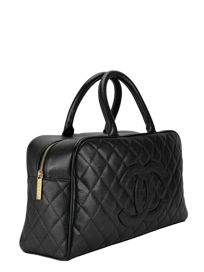 CHANEL - Black Caviar Bowling Handbag