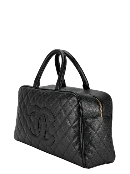 CHANEL - Black Caviar Bowling Handbag