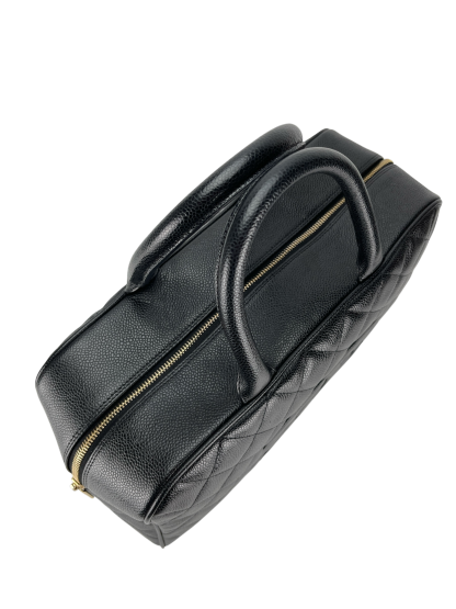 CHANEL - Black Caviar Bowling Handbag