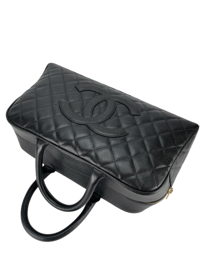 CHANEL - Black Caviar Bowling Handbag