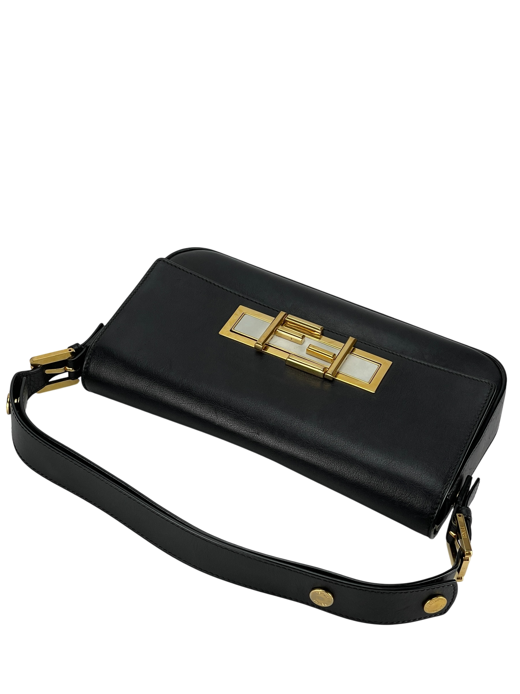 FENDI - Black Bi-color 3baguette Shoulder Bag 
