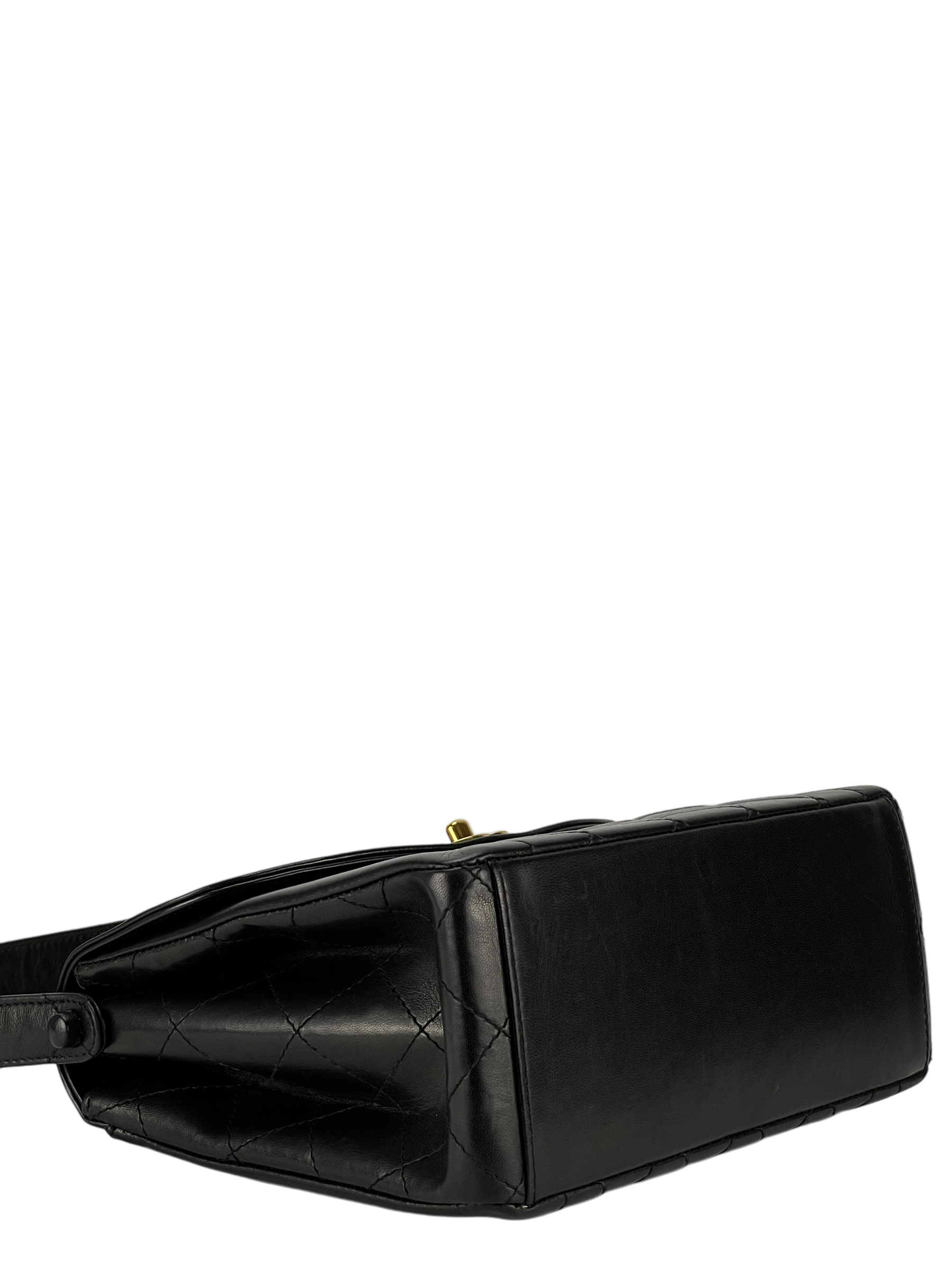 CHANEL - Black Lambskin Diana Shoulder Bag