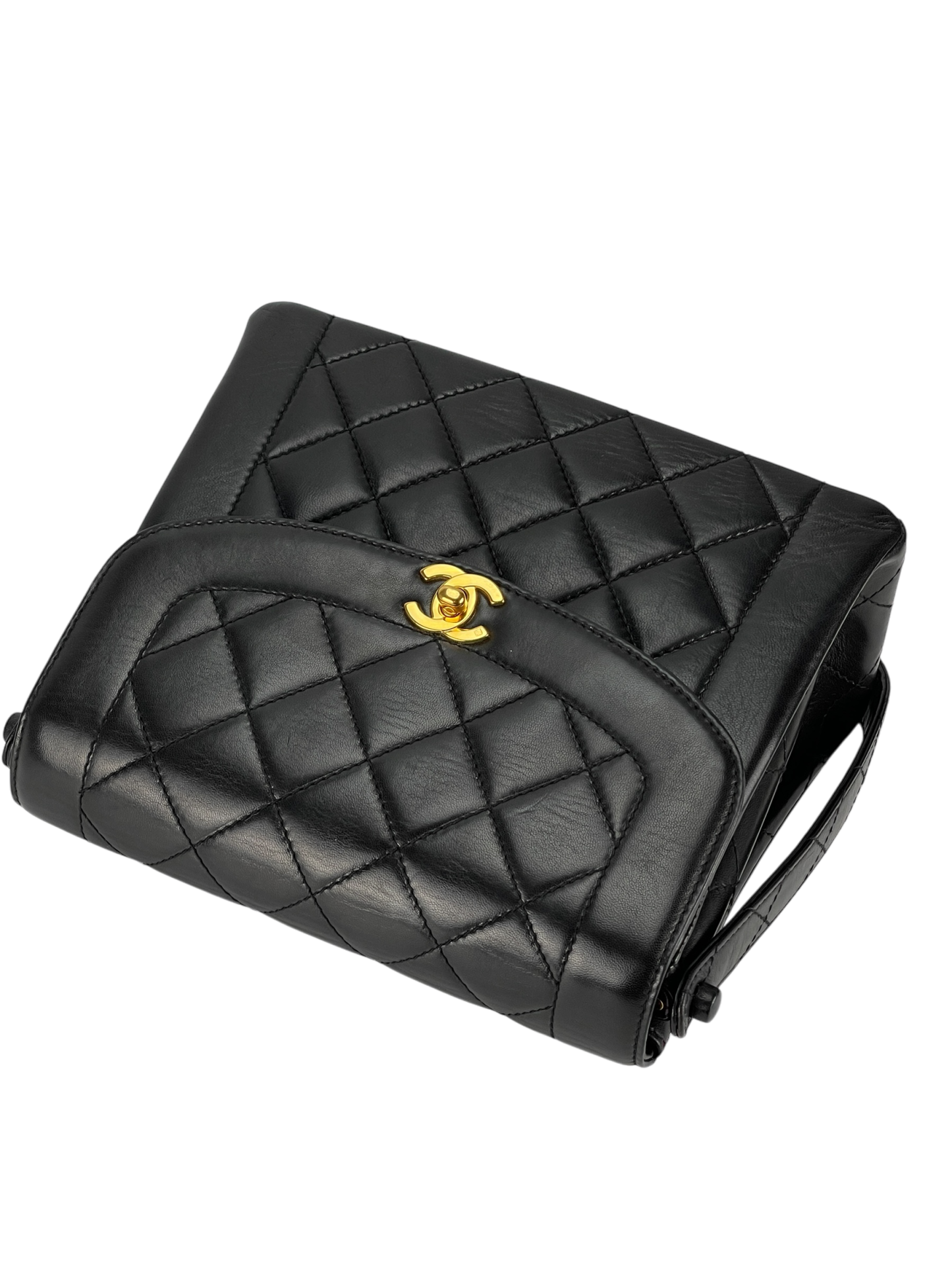 CHANEL - Black Lambskin Diana Shoulder Bag