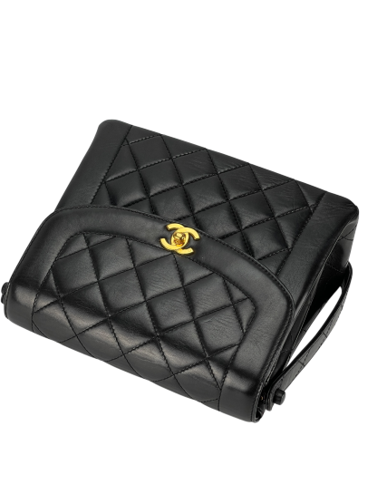 CHANEL - Black Lambskin Diana Shoulder Bag