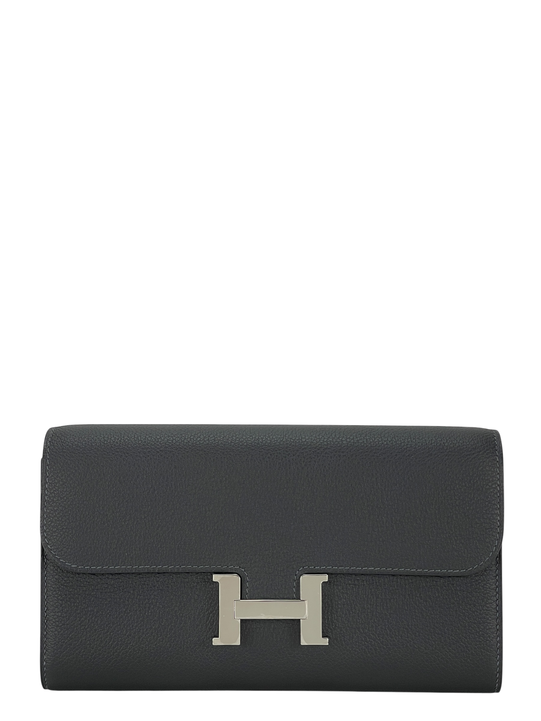 HERMES - Constance to go H0 Gris Misty Evercolor Palladium Hardware 