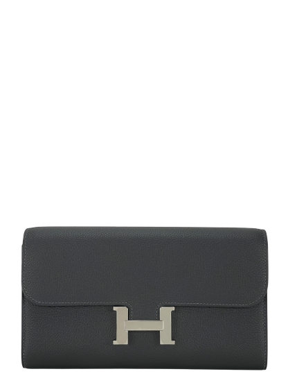 HERMES - Constance to go H0 Gris Misty Evercolor Palladium Hardware 