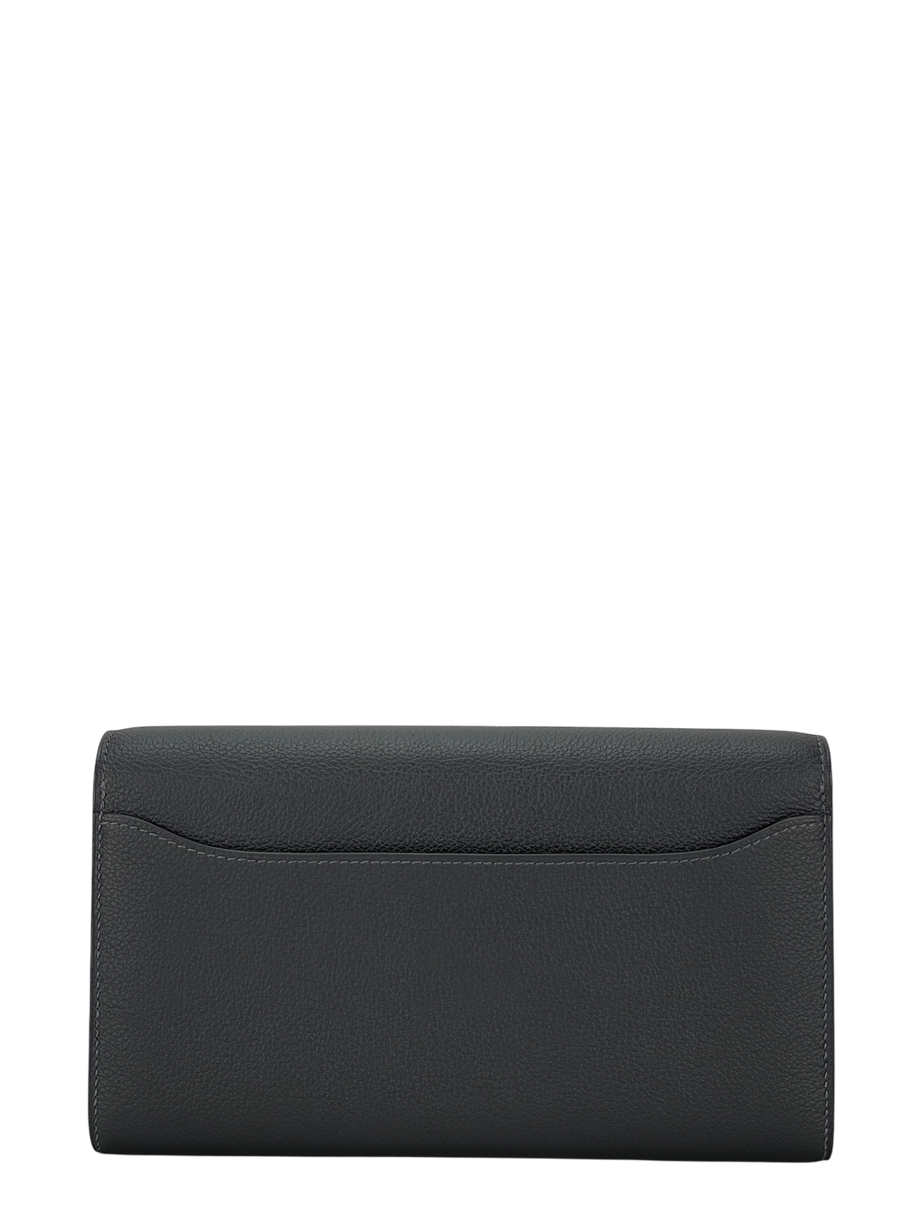 HERMES - Constance to go H0 Gris Misty Evercolor Palladium Hardware 