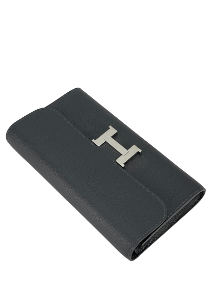 HERMES - Constance to go H0 Gris Misty Evercolor Palladium Hardware 