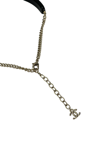 CHANEL - 22S Black White  Coco Chanel Resin Bangle Necris Choker Necklace