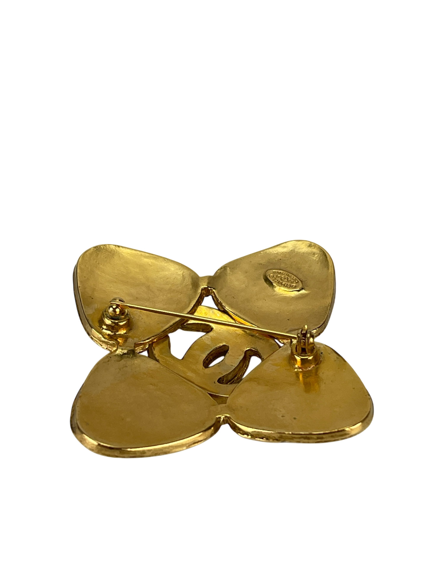 CHANEL - 94A Gold Coco Mark Gripoa Stone Brooch