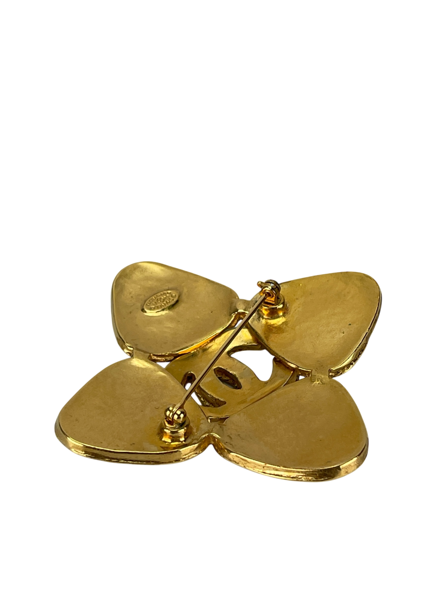 CHANEL - 94A Gold Coco Mark Gripoa Stone Brooch
