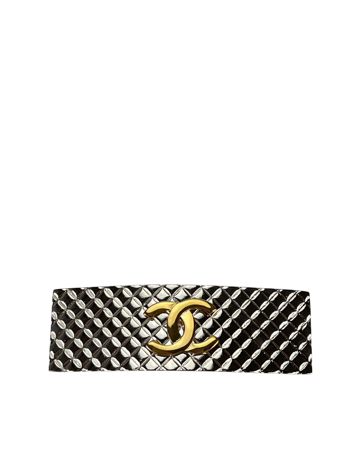 CHANEL - 98A Gold Coco Mark Barrette Hair Accessory