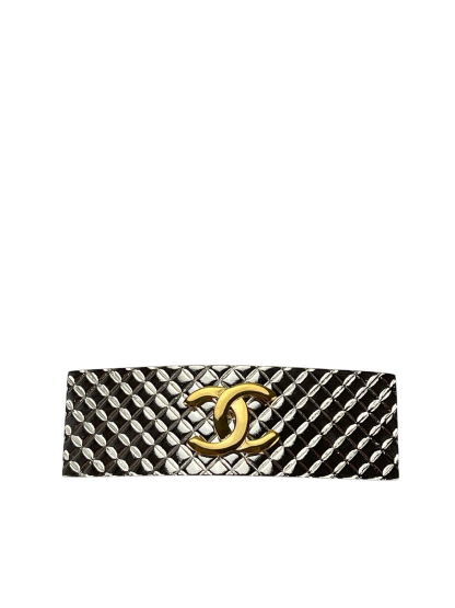 CHANEL - 98A Gold Coco Mark Barrette Hair Accessory