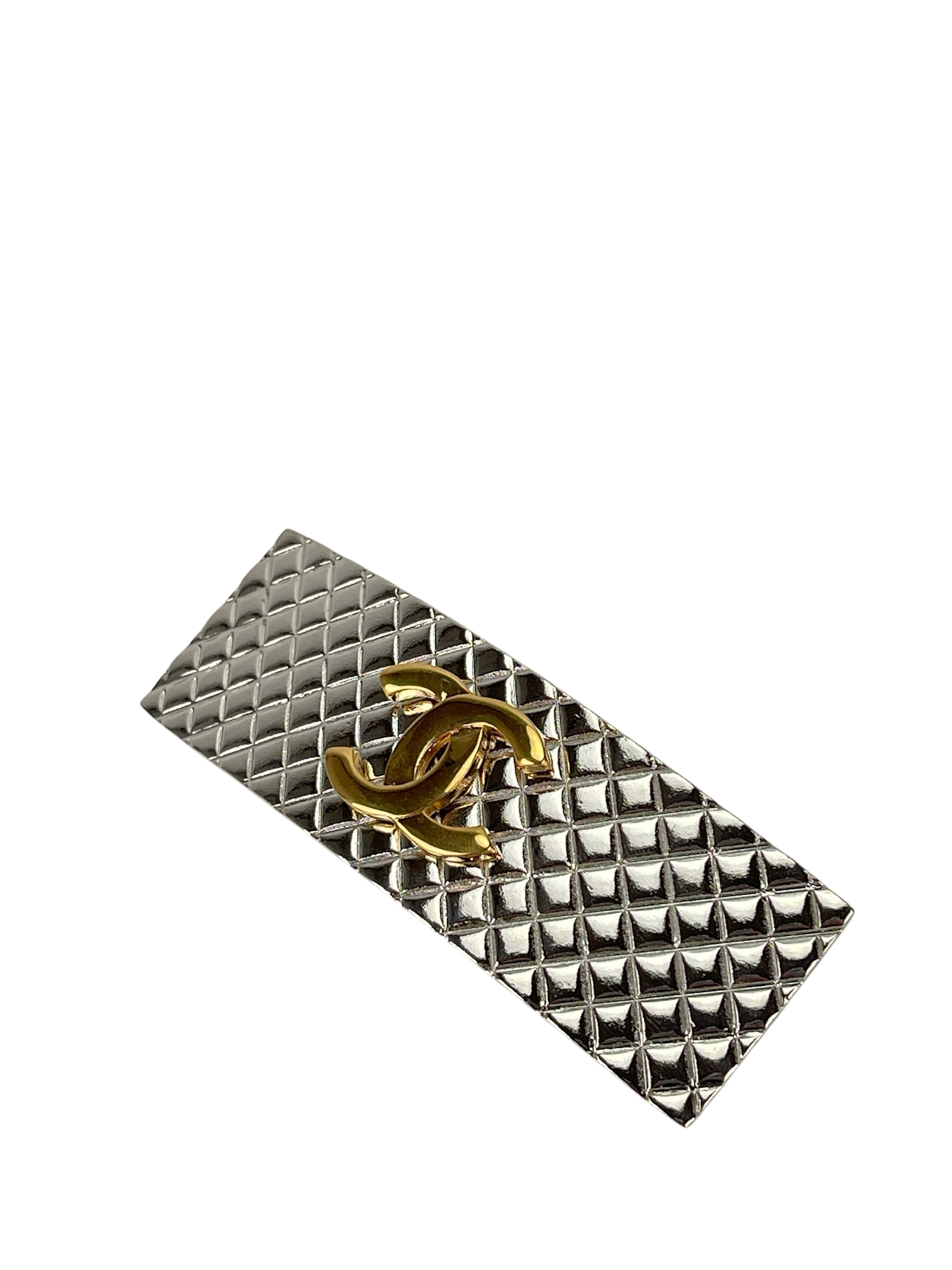 CHANEL - 98A Gold Coco Mark Barrette Hair Accessory