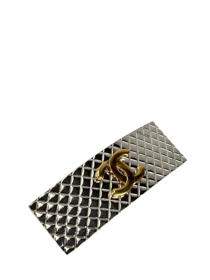 CHANEL - 98A Gold Coco Mark Barrette Hair Accessory