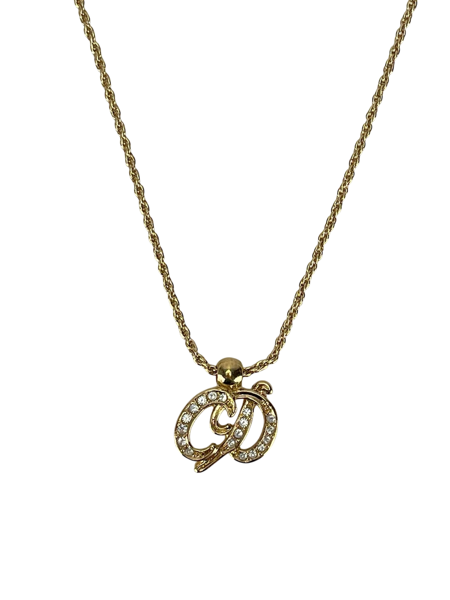 CHRISTIAN DIOR - Gold Sparkling Jewels Necklace